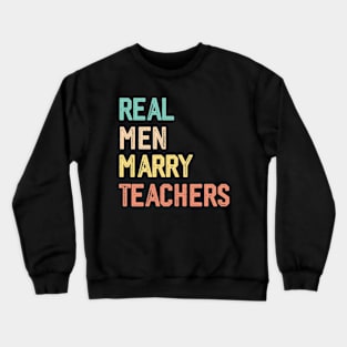 Vintage Husband Married teachers Husband Engagement teachers Crewneck Sweatshirt